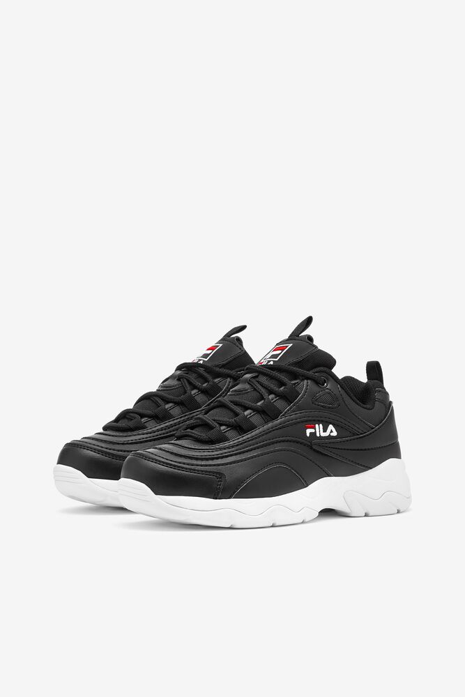 Zapatos Tenis Fila Fila Ray Tennis Shoes Mujer Blk/Fred/Wht | 921354IYE