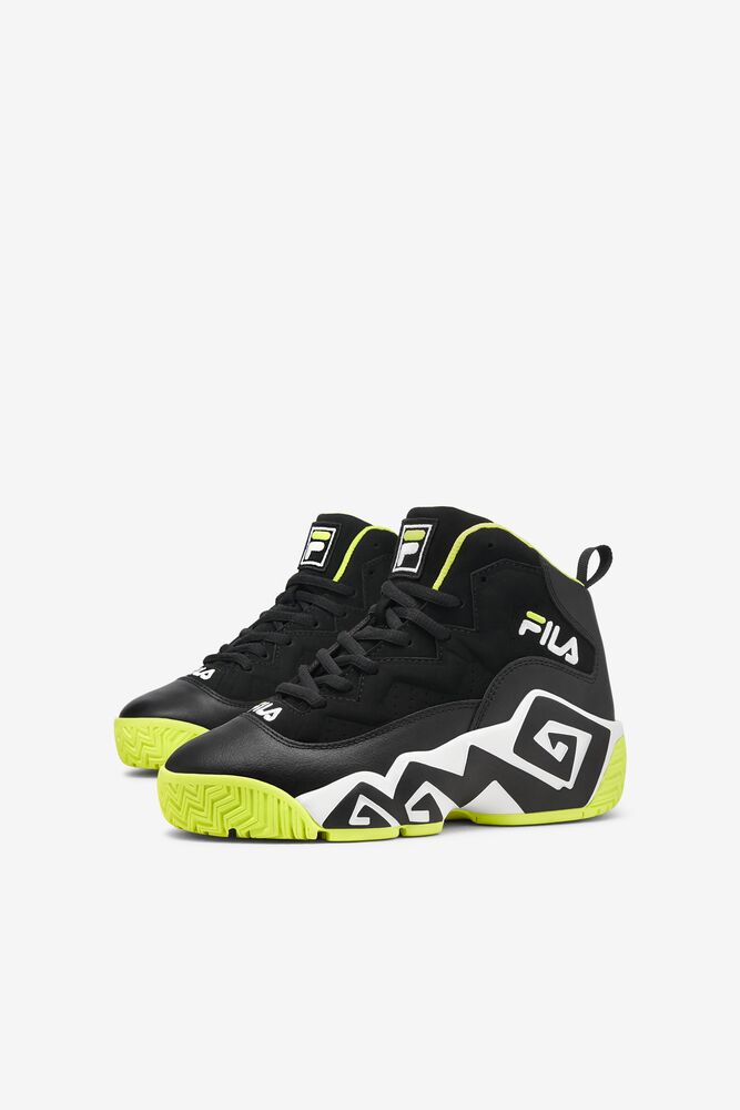 Zapatos Tenis Fila Mb Tennis Shoes Unisex Negras Amarillo Blancas | 942136GSE