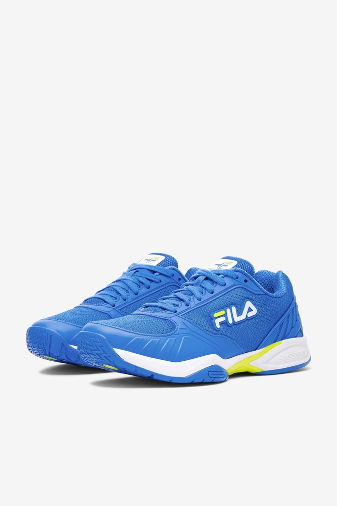 Zapatos Tenis Fila Men’S Volley Zone Tennis Shoes Hombre Azules Blancas Amarillo | 745182AJH