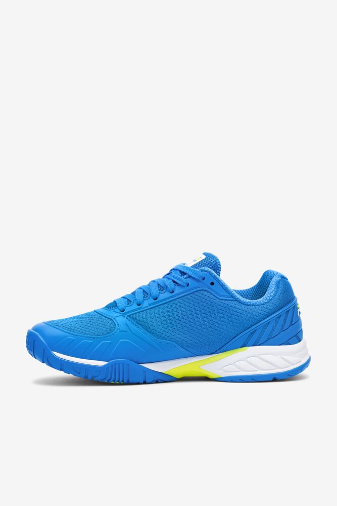 Zapatos Tenis Fila Men’S Volley Zone Tennis Shoes Hombre Azules Blancas Amarillo | 745182AJH