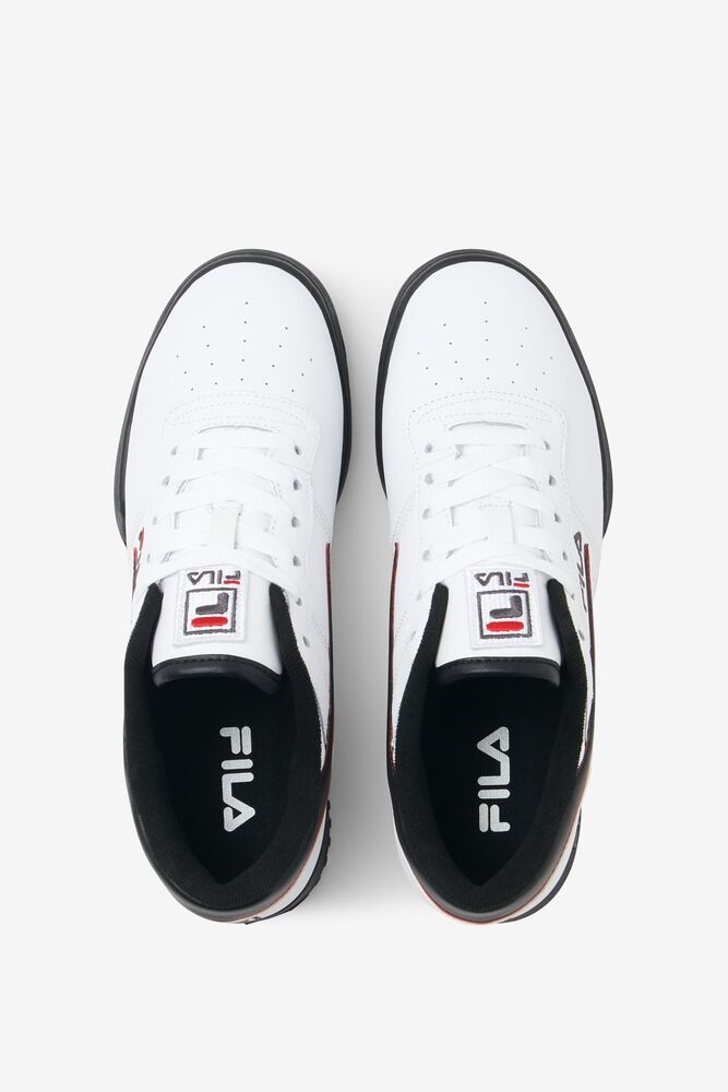 Zapatos Tenis Fila Original Fitness Tennis Shoes Hombre Blancas Negras Rojas | 657428SFH