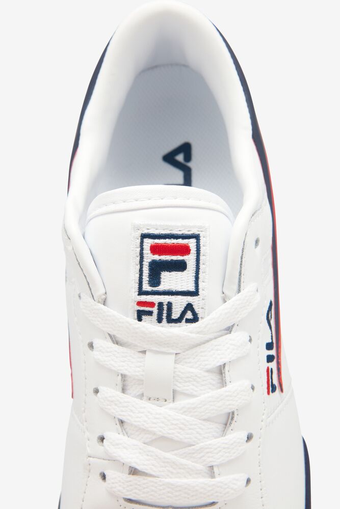 Zapatos Tenis Fila Original Fitness Tennis Shoes Hombre Blancas Azul Marino Rojas | 178469KBJ