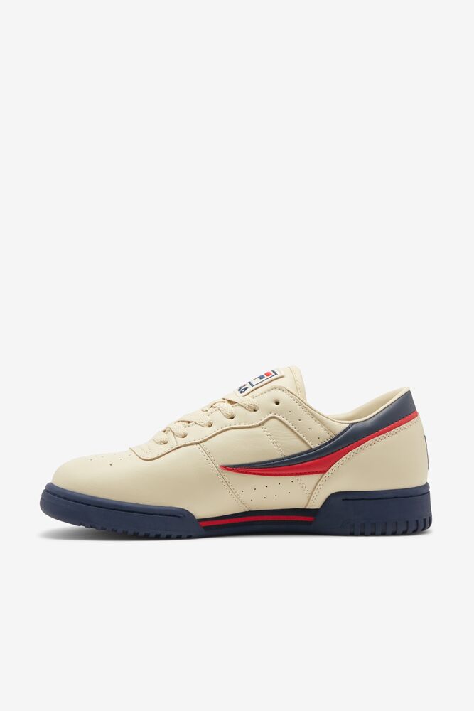 Zapatos Tenis Fila Original Fitness Tennis Shoes Hombre Creme Rojas | 483905BNX