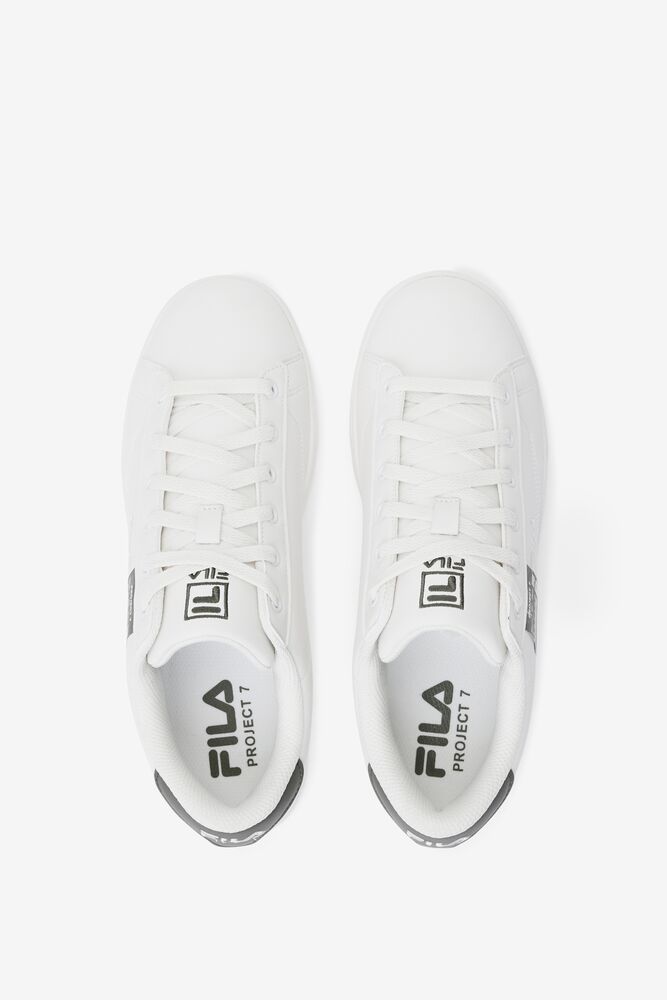 Zapatos Tenis Fila Project 7 Court Ace Tennis Shoes Unisex Blancas Blancas Verde | 721834VAG