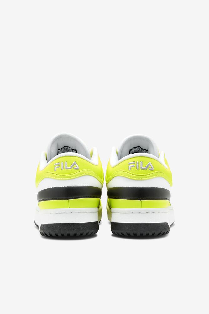 Zapatos Tenis Fila T-1 Mid Tennis Shoes Hombre Amarillo Negras Blancas | 659743LPX