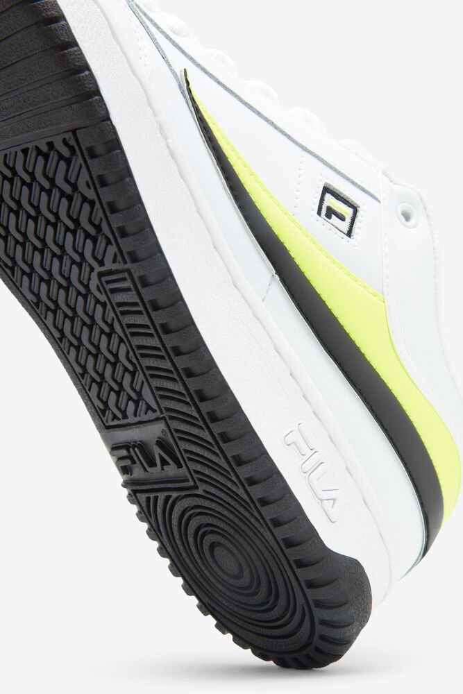 Zapatos Tenis Fila T-1 Mid Tennis Shoes Hombre Blancas Amarillo Negras | 972580NAY