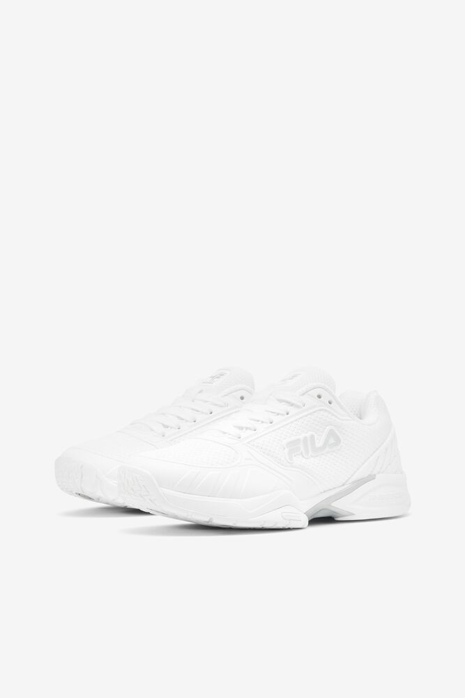 Zapatos Tenis Fila Volley Zone Tennis Shoes Mujer Wht/Msil/Wht | 196038WCO