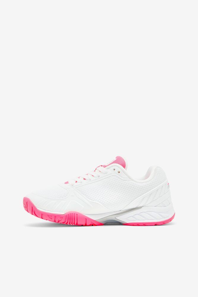 Zapatos Tenis Fila Volley Zone Tennis Shoes Mujer Wht/Kopk/Wht | 497835CDR