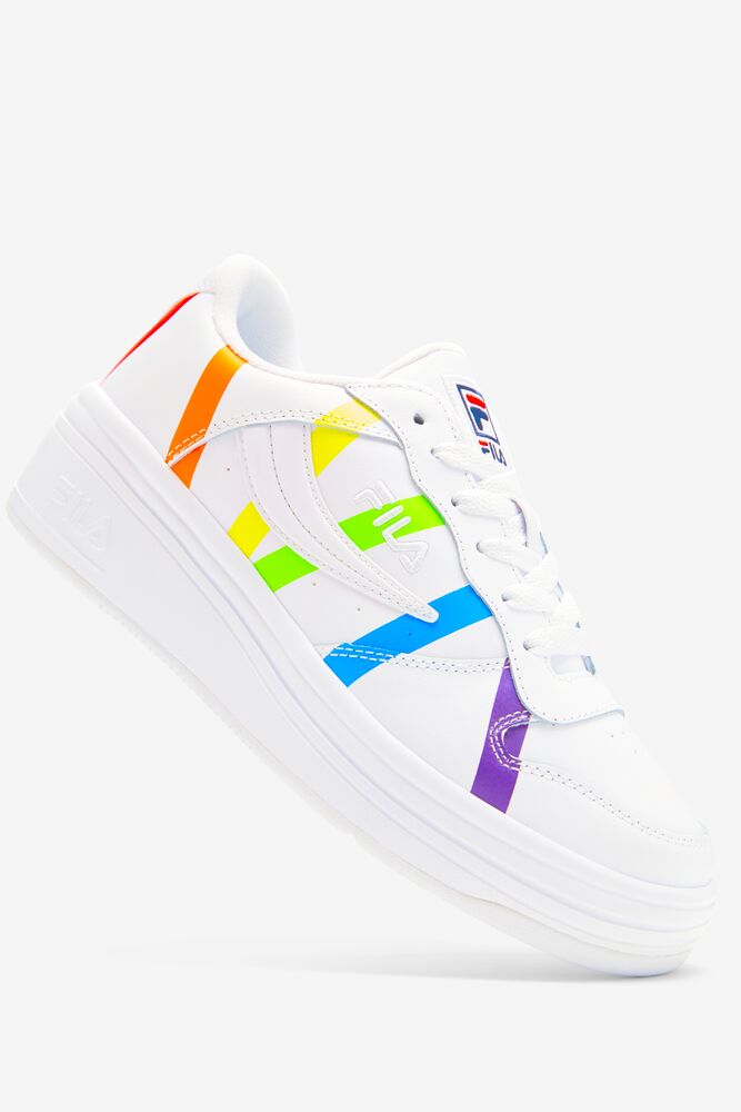 Zapatos Tenis Fila Wx-100 Pride Tennis Shoes Mujer Blancas Blancas | 572861AHK